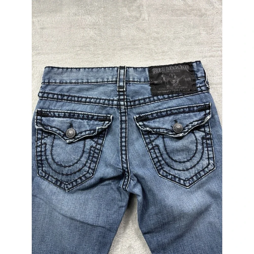True Religion Ricky Super T Jeans USA Made Vintage Y2K Flap Pockets 31